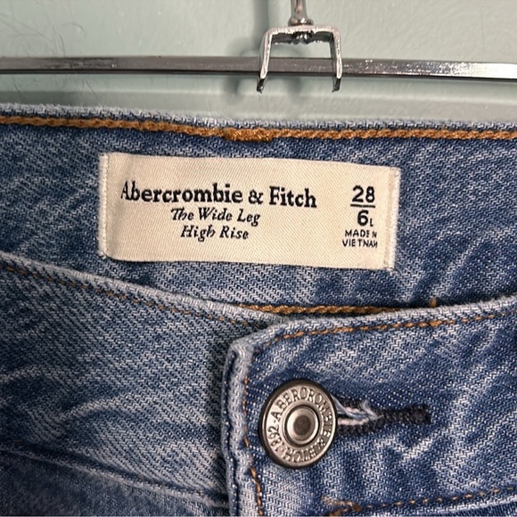 Abercrombie The Wide Leg High Rise LONG Washed Unworn - Picture 5 of 8